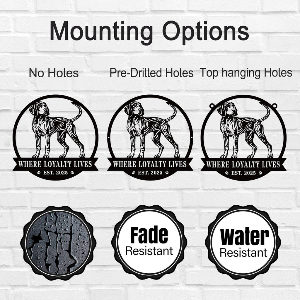 Custom Blue Tick Hound Sign