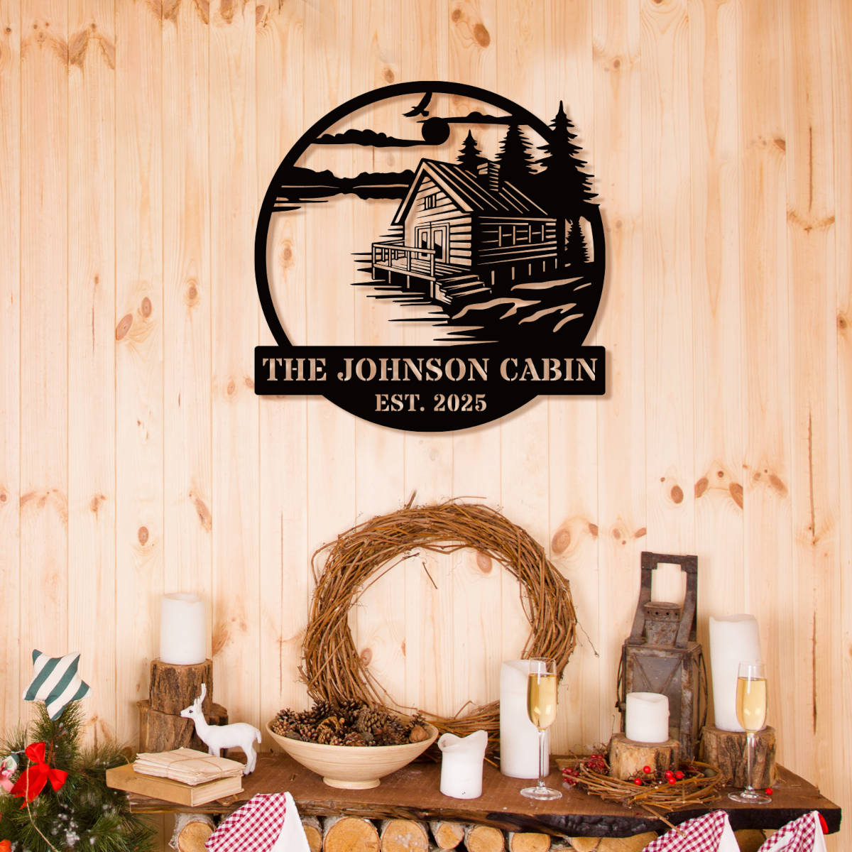Custom Cabin Metal Art Secondary image