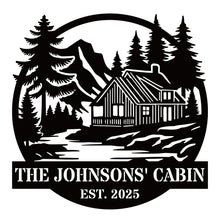 custom metal cabin sign with name - personalized - enfodream.com