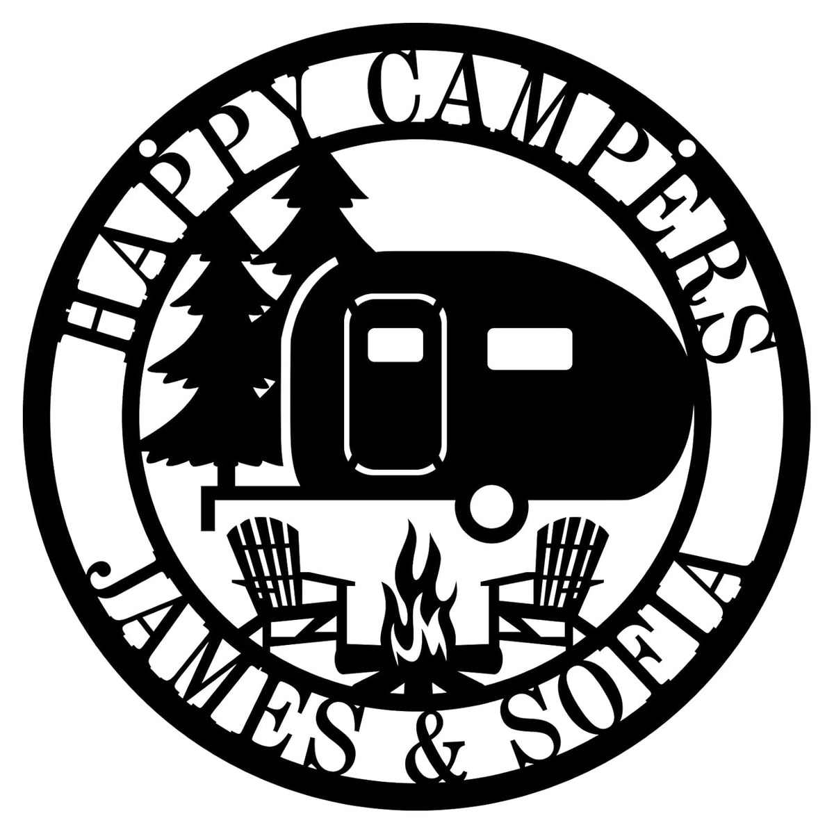 Custom Camping Metal Sign Main image