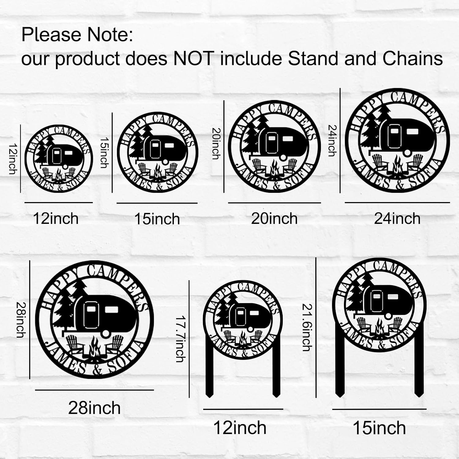 Custom Camping Metal Sign Secondary image