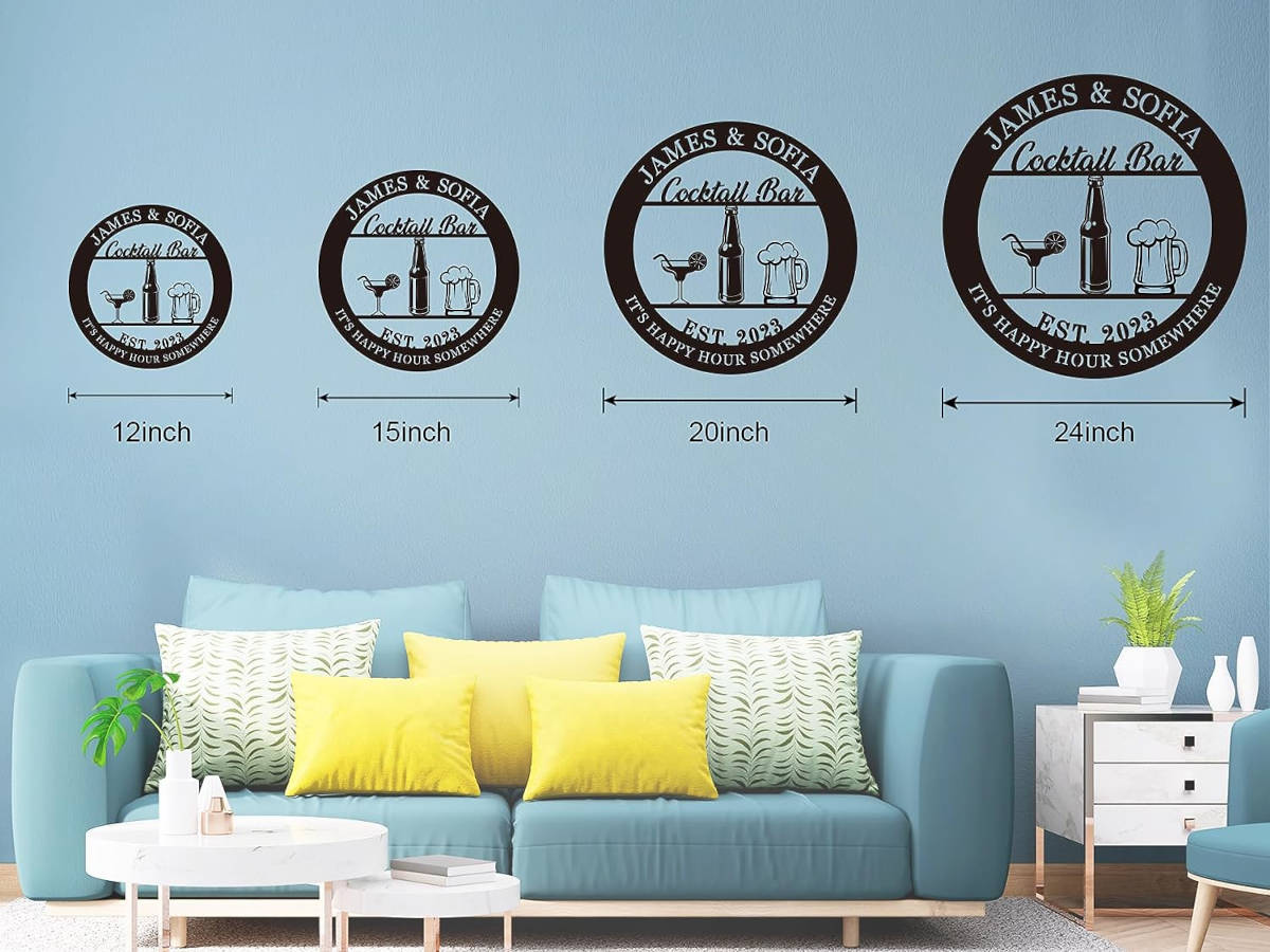 Custom Cocktail Bar Metal Sign Secondary image