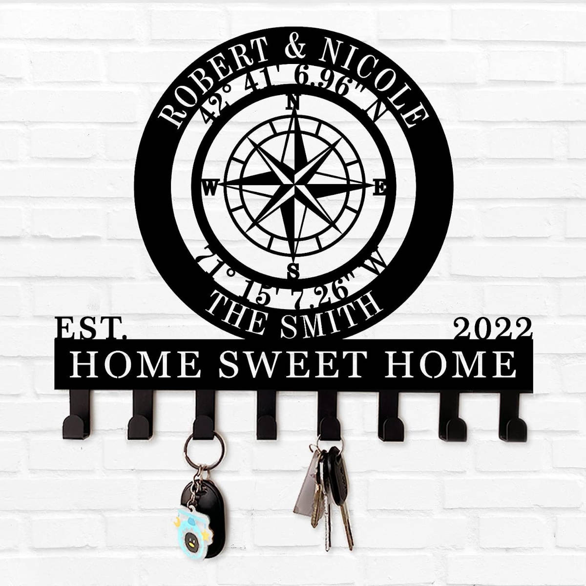 Custom Compass Wall Hook Main image