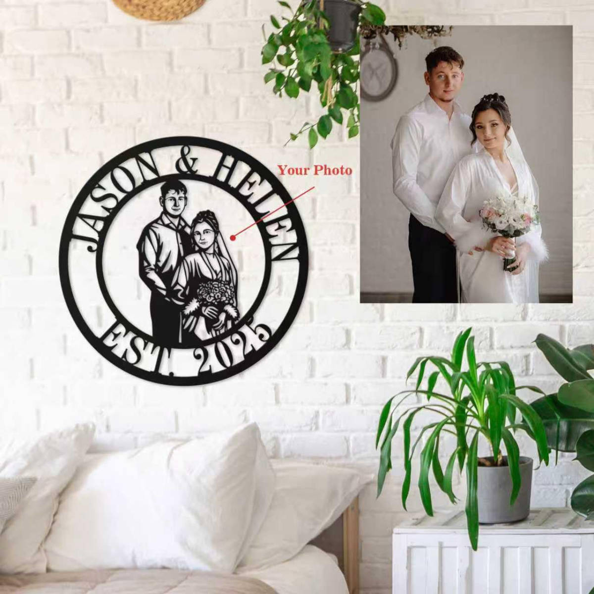 Custom Couple Metal Art Secondary image