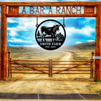 Custom Cow Farm Sign