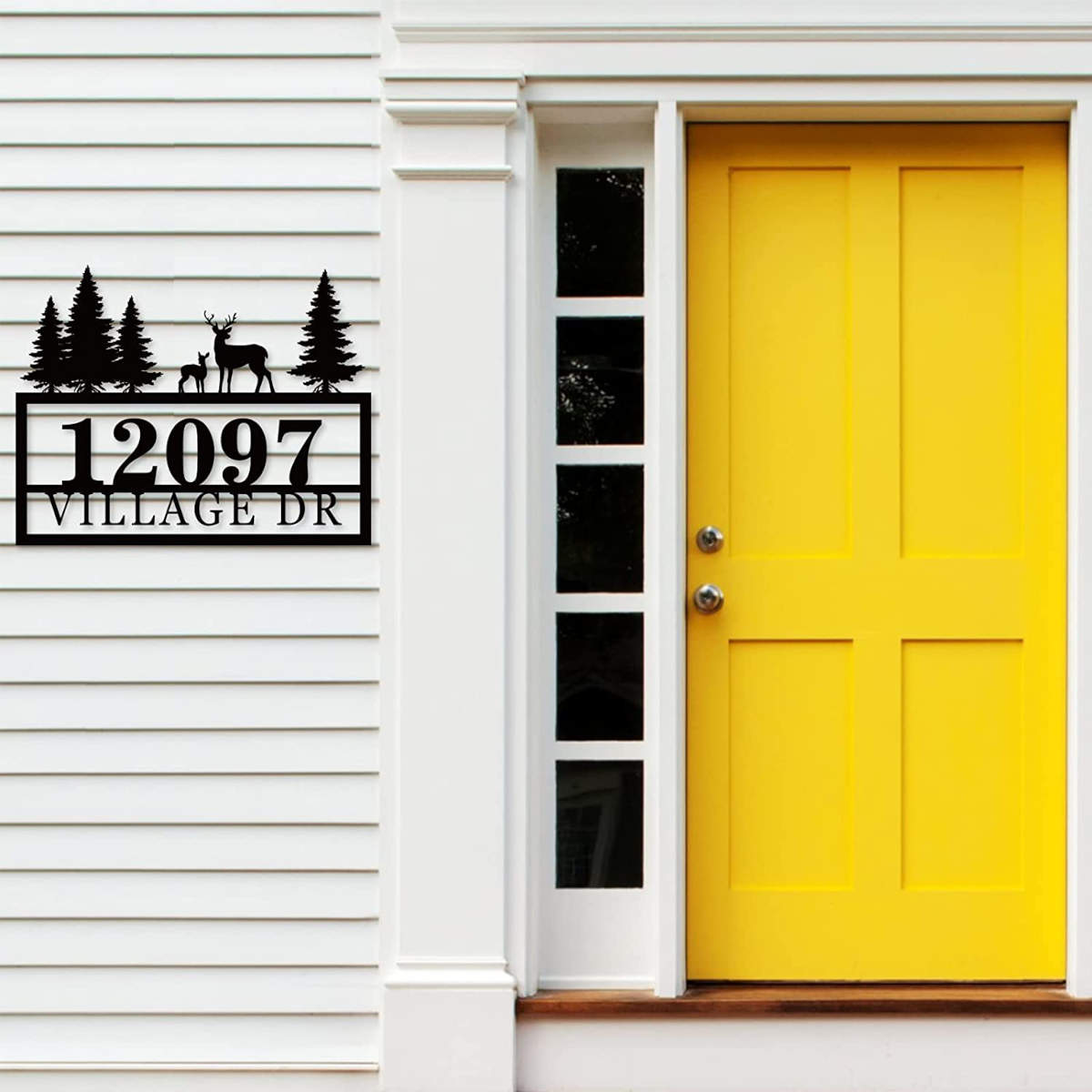 Custom Deer Address Sign