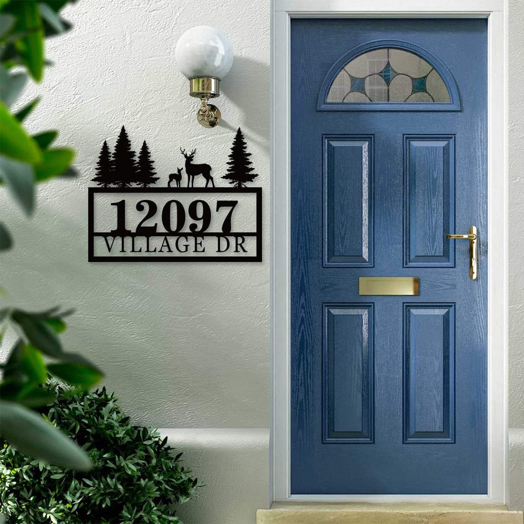Custom Deer Address Sign