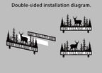 Custom Woodland Deer Stainless Steel Mailbox Sign