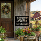 Custom Deer Pine Metal Address Sign