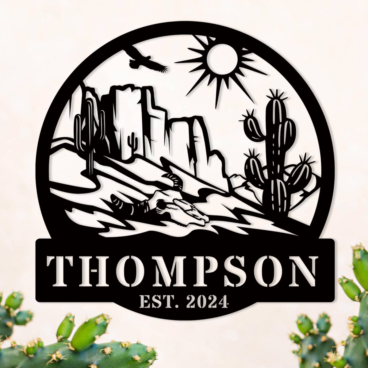Custom Desert Scene Metal Sign Main image