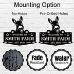 custom donkey farm metal sign with personalized name and est date rustic ranch outdoor steel decor