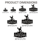 custom donkey farm metal sign with personalized name and est date rustic ranch outdoor steel decor