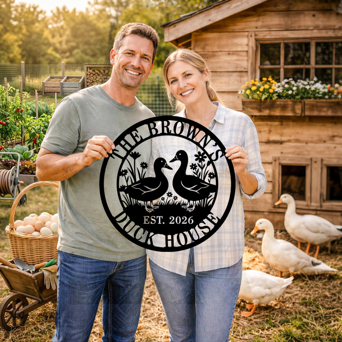 Custom Duck House Metal Sign Secondary image