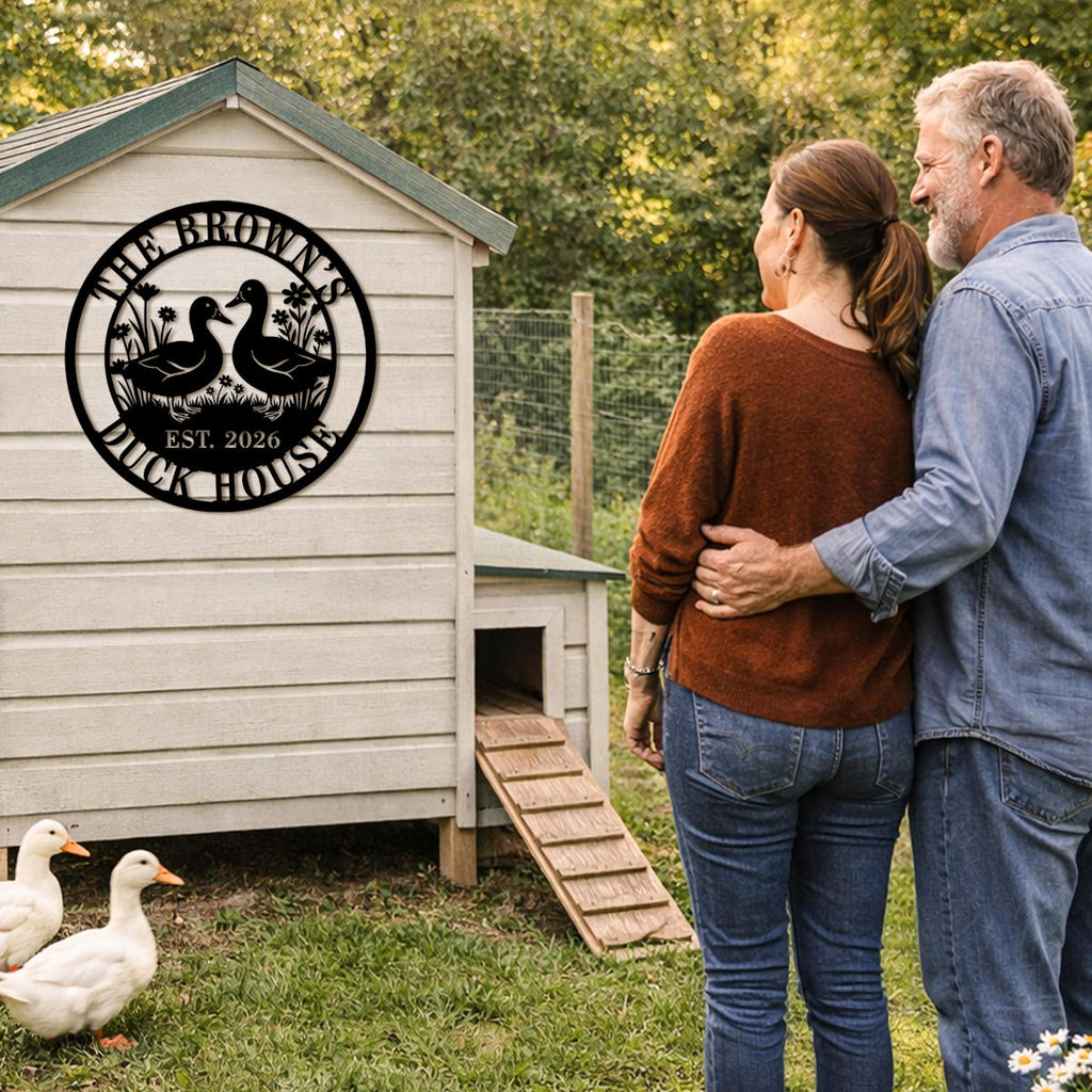 Custom Duck House Metal Sign