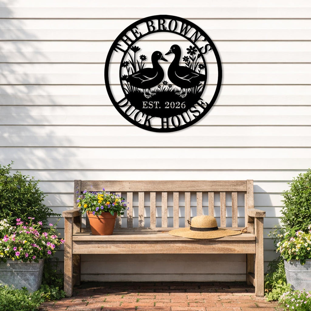 Custom Duck House Metal Sign