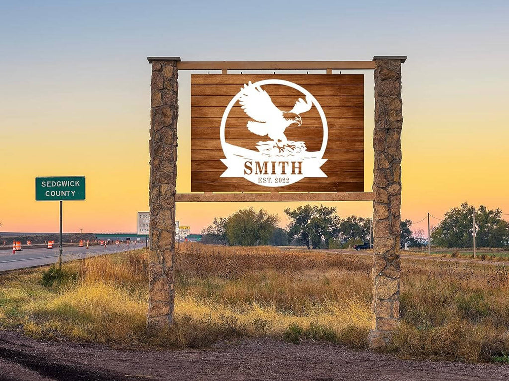 Custom Eagle Metal Sign