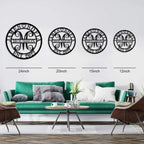 Custom Round Family Monogram Metal Sign