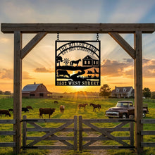 Custom Farm Address Metal Sign Plaque