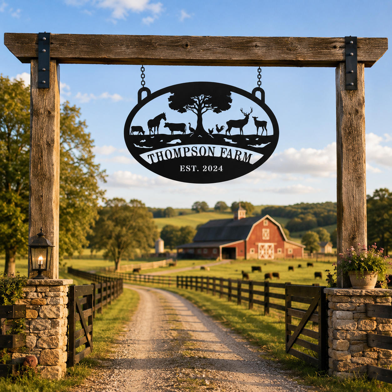 Custom Metal Farm Gate Entrance Sign Secondary image