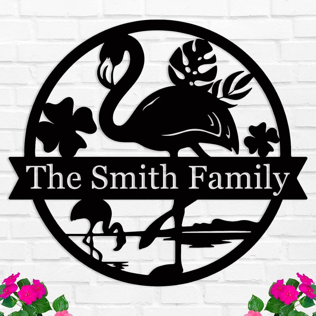 Custom Flamingo Metal Sign