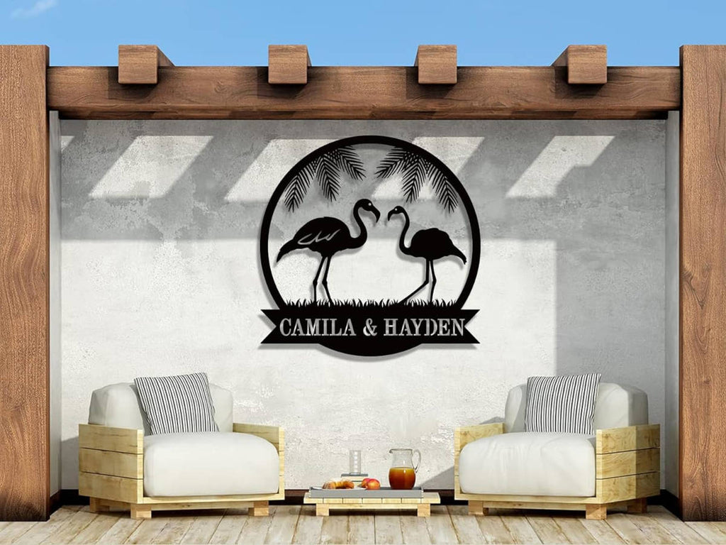 Flamingo Couple Sign