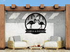 Flamingo Couple Sign