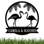 Flamingo Couple Sign