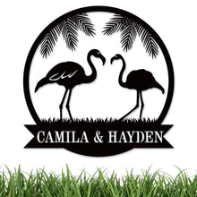 Flamingo Couple Sign