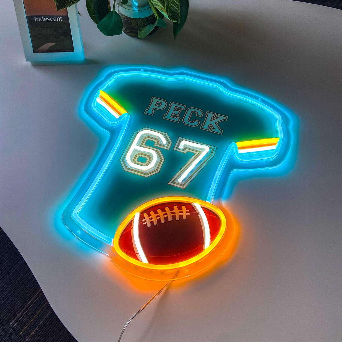 Custom Football Jersey Neon