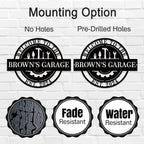 Custom Garage Metal Sign