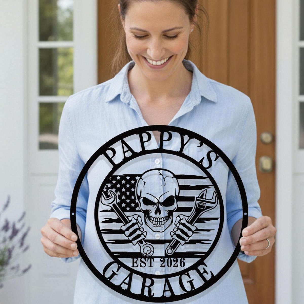 Custom Garage Skull Sign Secondary image