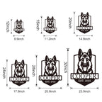Personalized German Shepherd dog metal sign with custom name and established year, laser-cut steel wall art for pet lovers