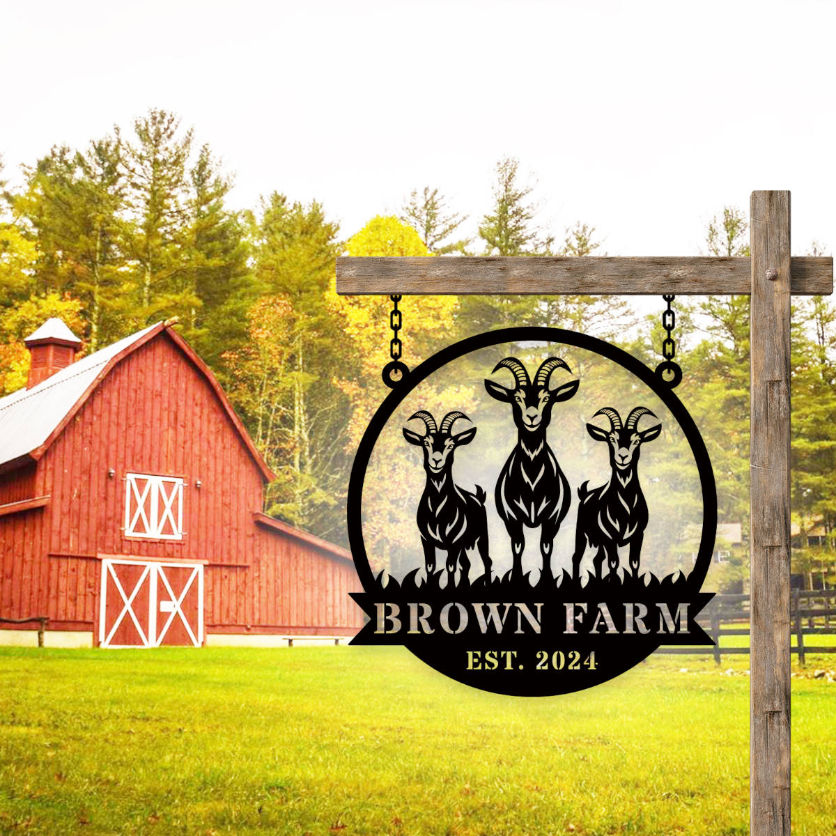 Custom Goat Farm Sign Secondary image