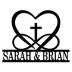 Custom Heart Cross Sign