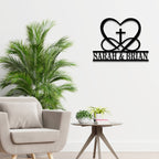 Custom Heart Cross Sign