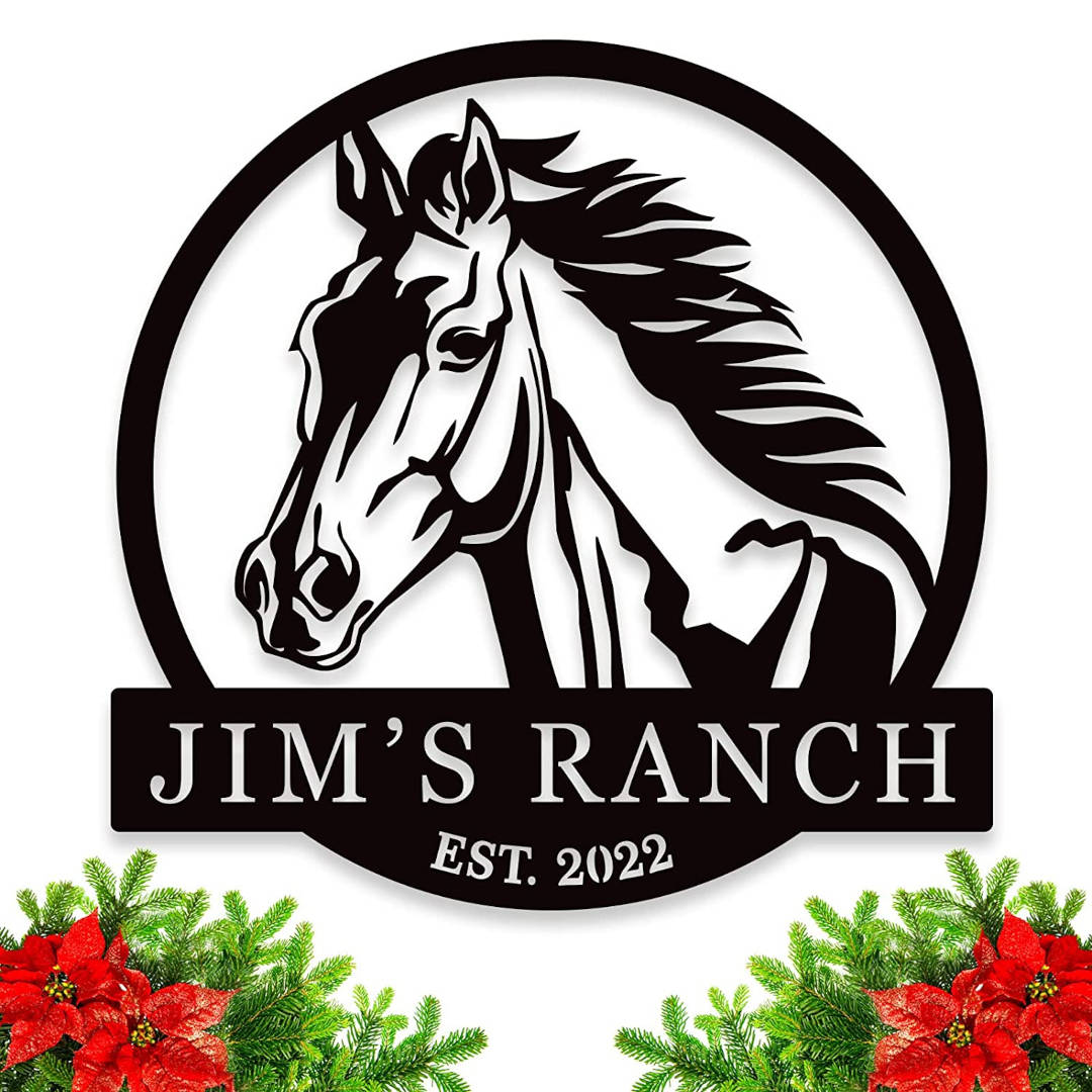 Custom Horse Ranch Sign Main image