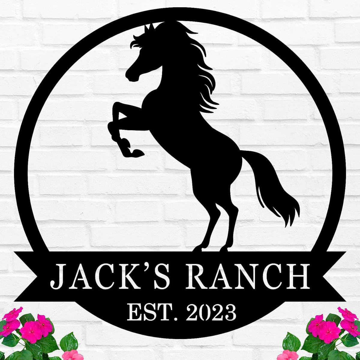 Custom Horse Ranch Sign Main image