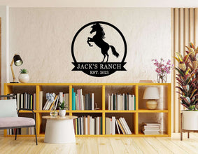 Custom Horse Ranch Sign
