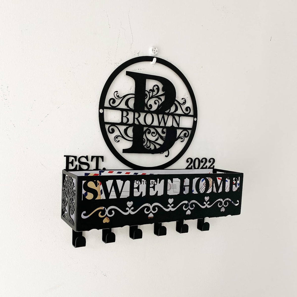 Custom Iron Wall Hook Shelf
