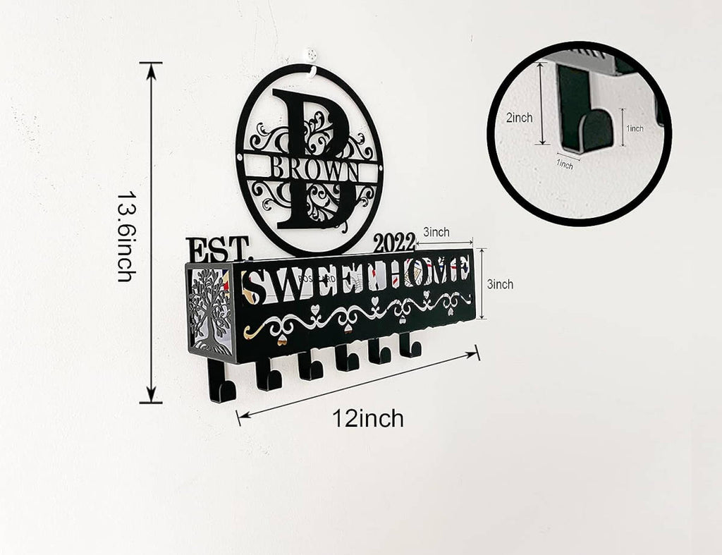Custom Iron Wall Hook Shelf