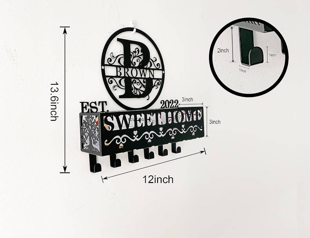 Custom Iron Wall Hook Shelf
