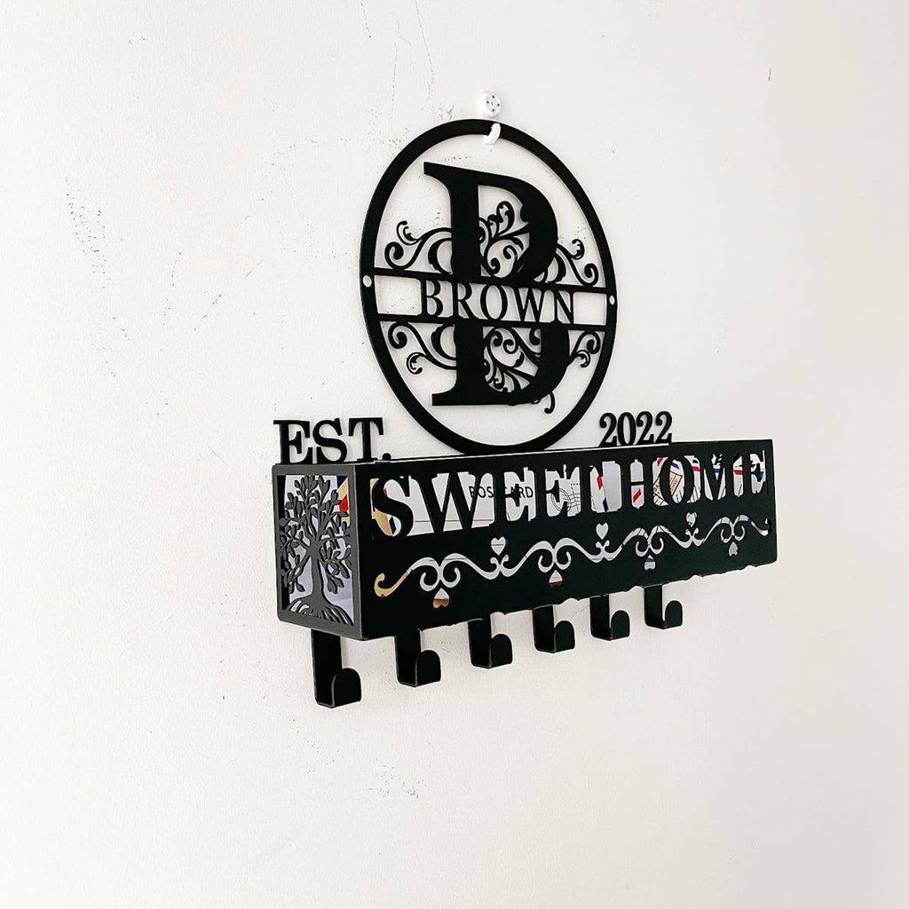 Custom Iron Wall Hook Shelf