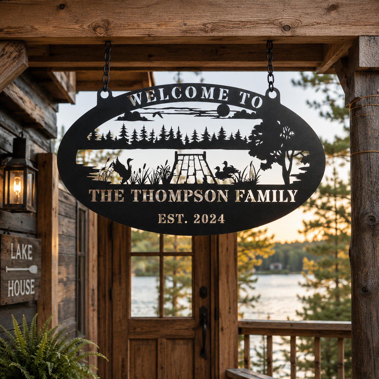 Custom Metal Lake House Welcome Sign Secondary image