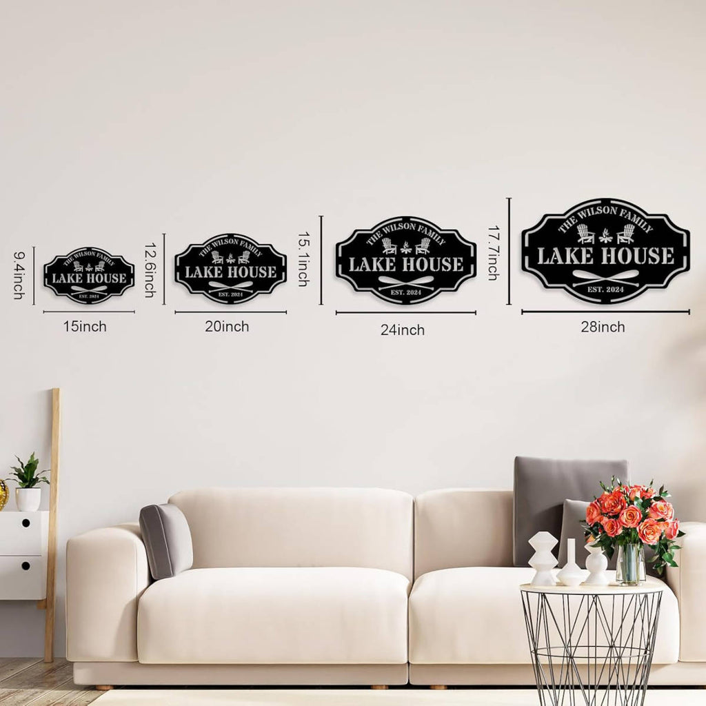 custom lake house sign with name - personalized - enfodream.com