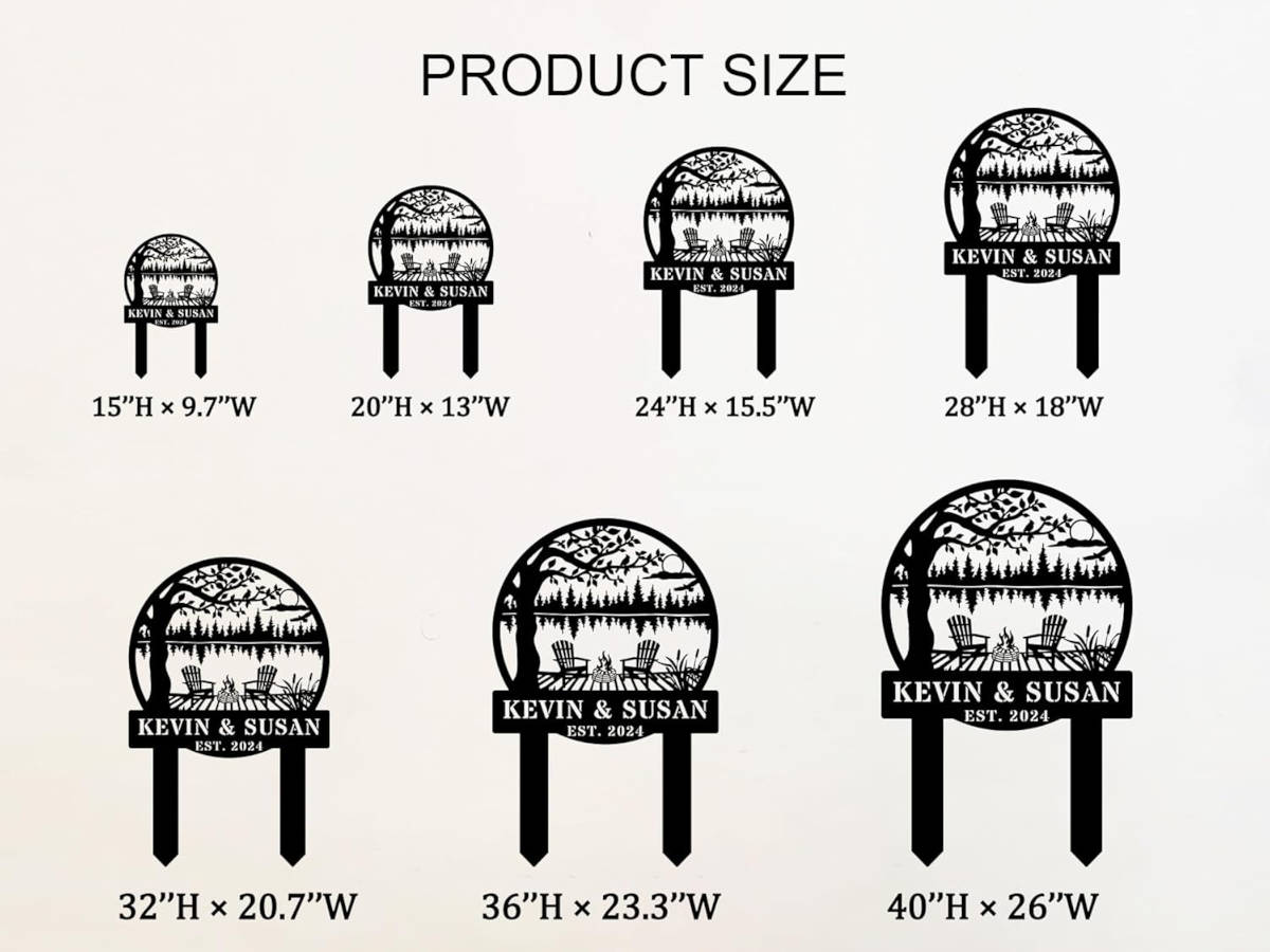 Custom Lake Firepit Sign Secondary image