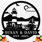 Custom Lighthouse Metal Sign