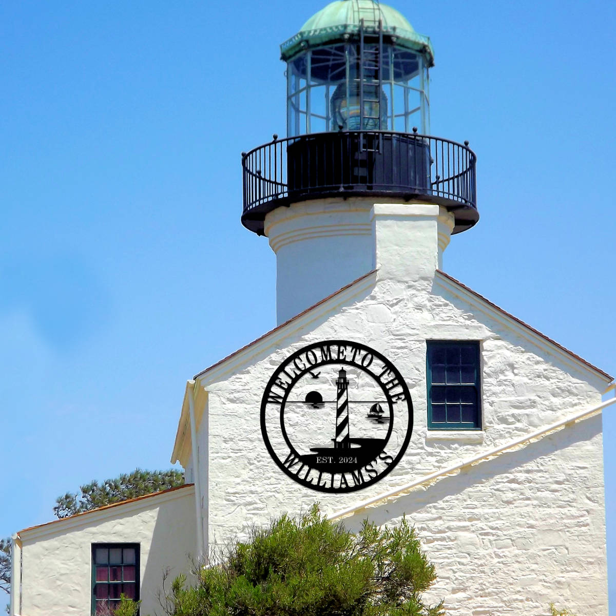 Custom Lighthouse Metal Sign Secondary image