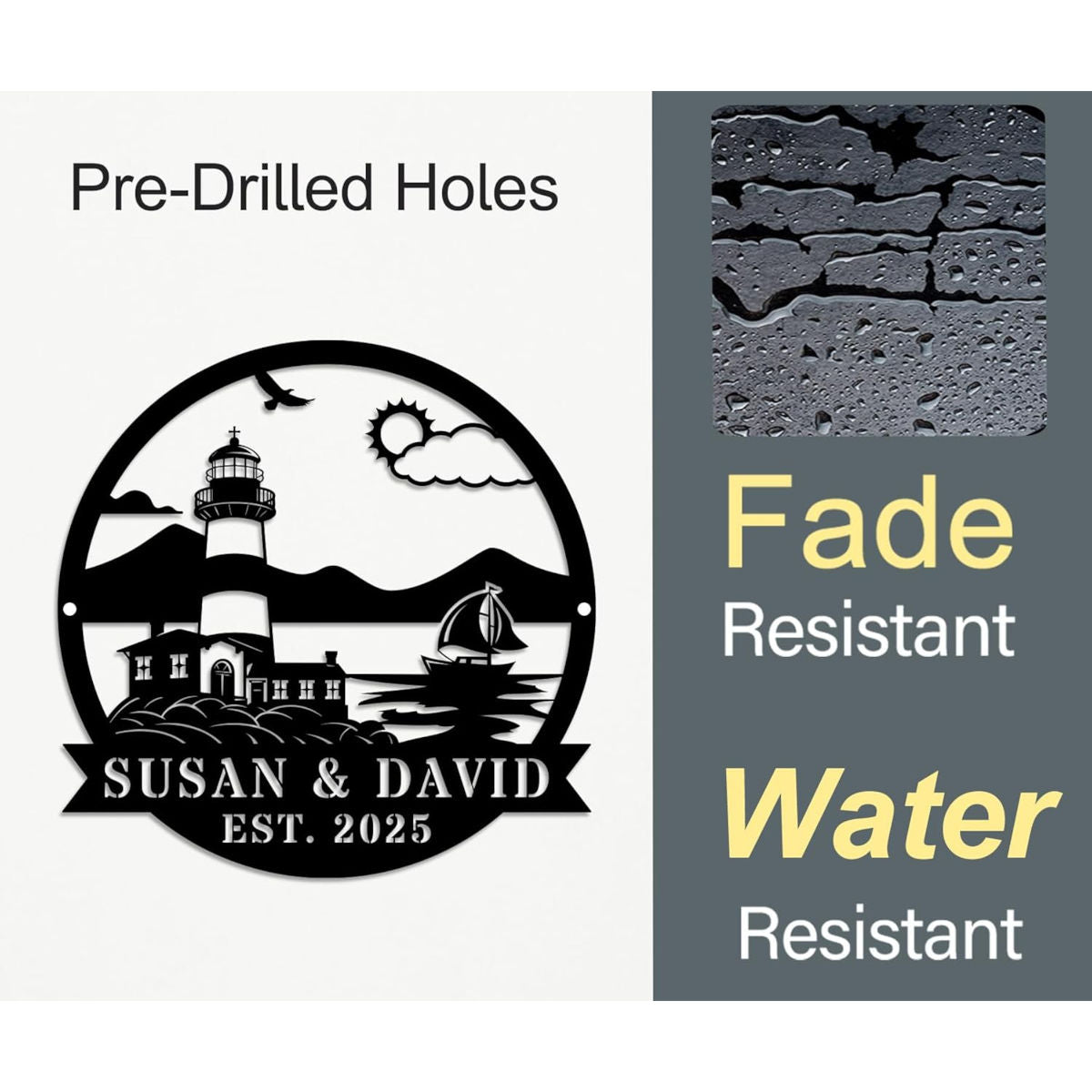 Custom Lighthouse Metal Sign