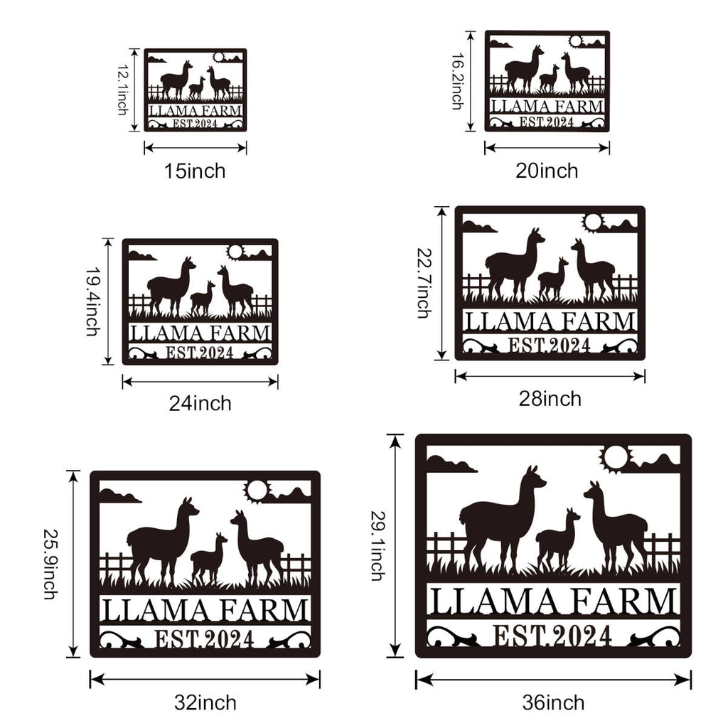 Custom Llama Farm Sign
