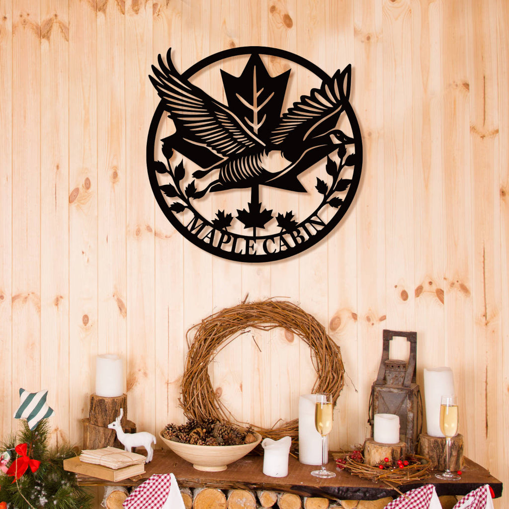 Custom Maple Cabin Sign